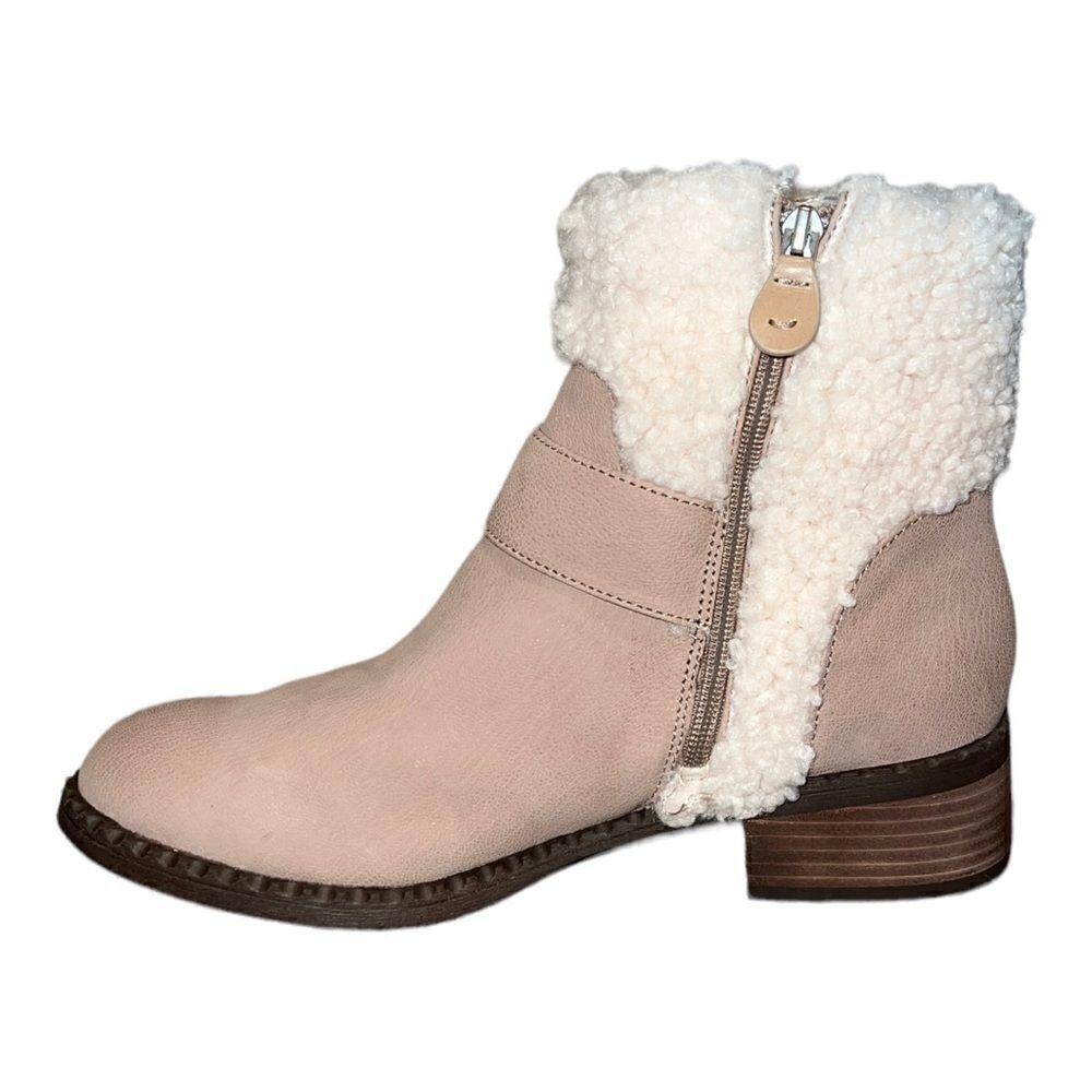 Gentle Souls Womens Best Slit Moto Cozy Boots Mushroom Beige 11M New - Picture 3 of 8